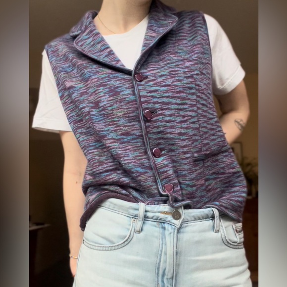 Vintage Collared Sweater Vest - Picture 1 of 8